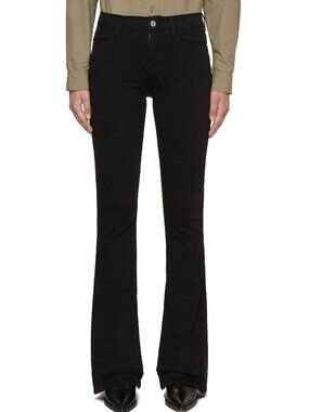 FRAME Le High Flare Maverick Jeans Size 27 Faded Black